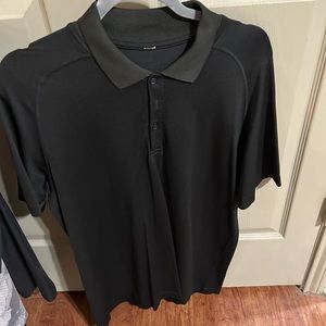 Men’s black lululemon metal vent tech short sleeve polo NWOT